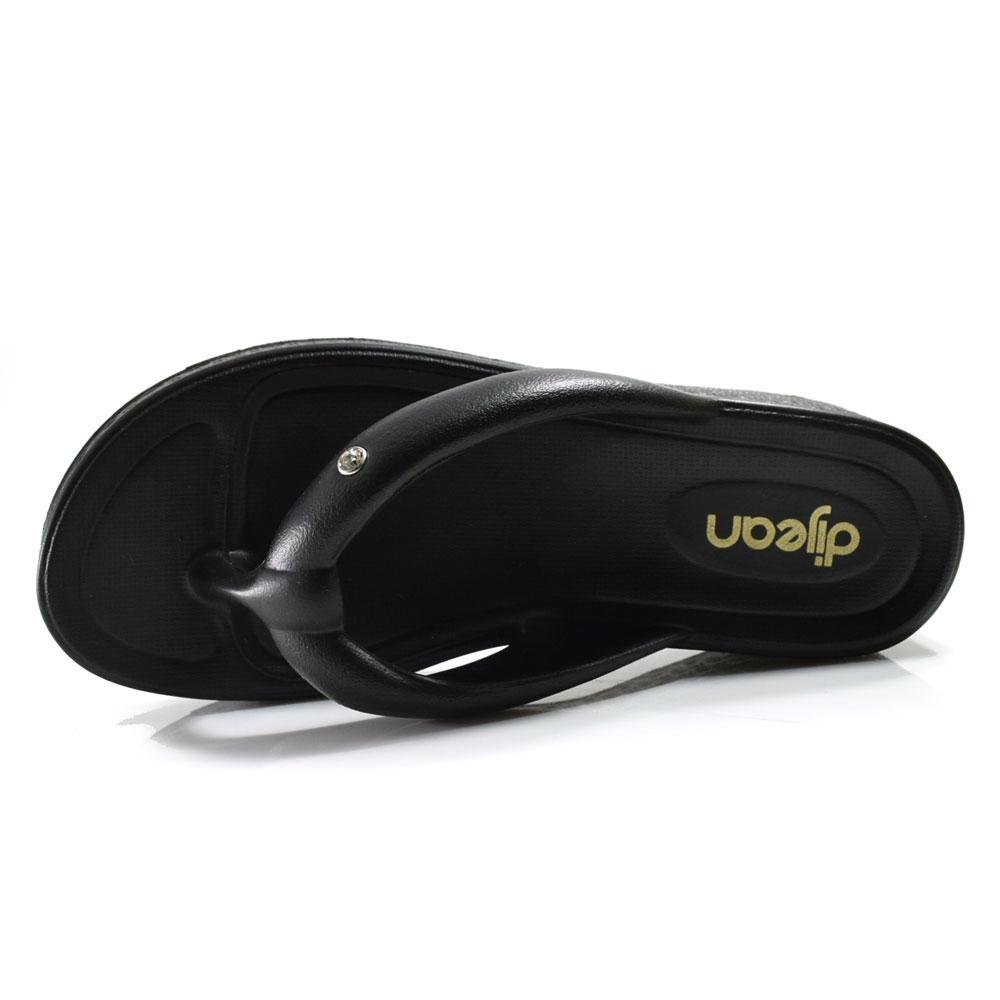 Papete Flatform Dijean Dedo Tiras Preto 6