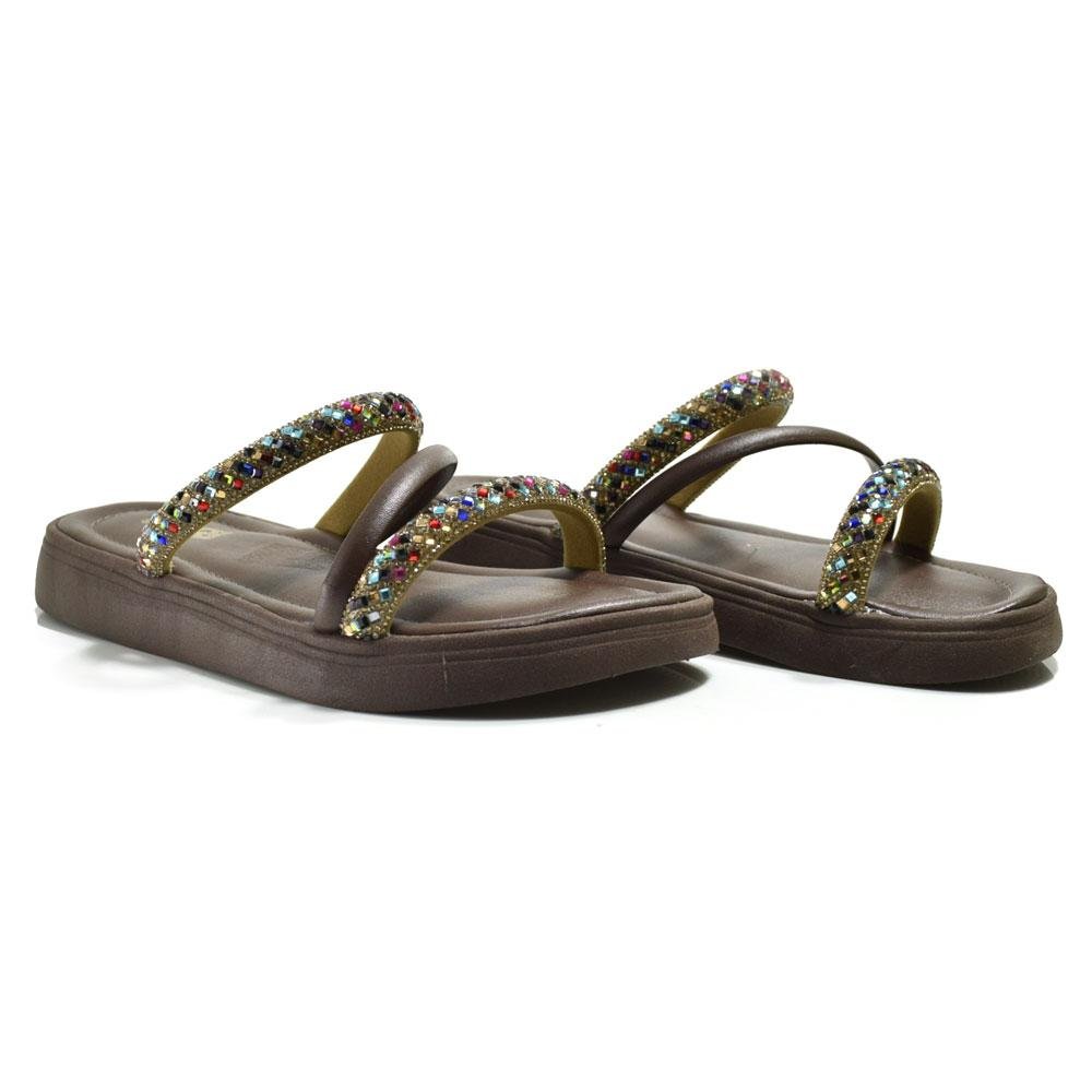 Sandália Flat Infantil Nilqi do 28 ao 34 Marrom 2