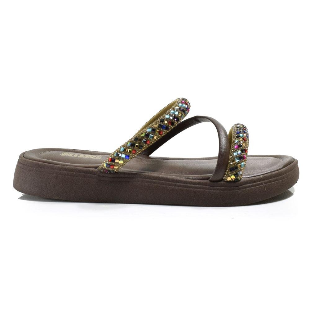 Sandália Flat Infantil Nilqi do 28 ao 34 Marrom 3