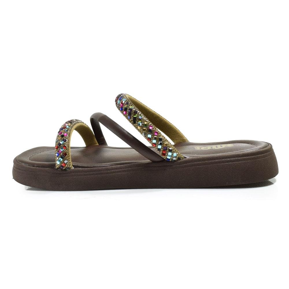 Sandália Flat Infantil Nilqi do 28 ao 34 Marrom 5