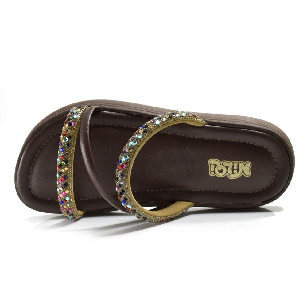 Sandália Flat Infantil Nilqi do 28 ao 34 Marrom 6