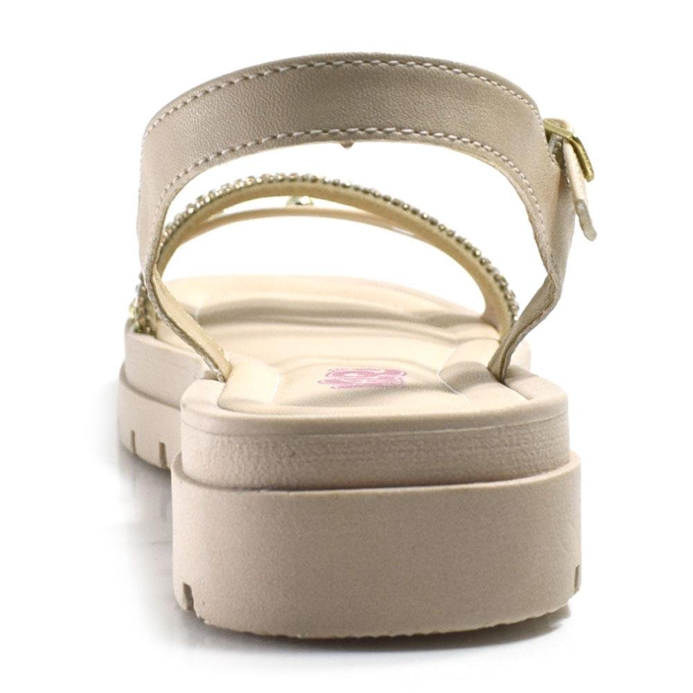 Sandália Flat Infantil Nilqi Bege 4