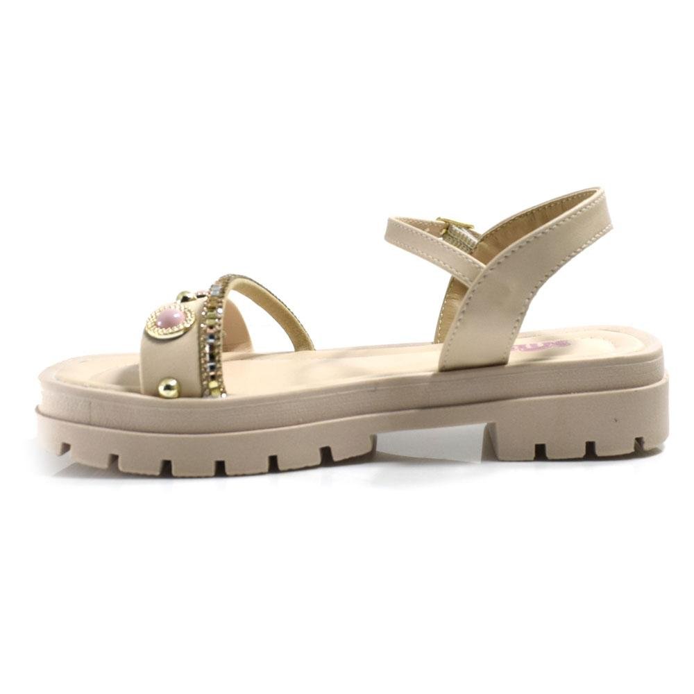 Sandália Flat Infantil Nilqi Bege 5