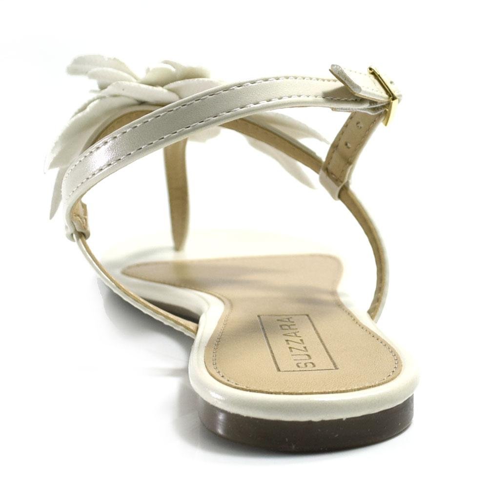 Sandália Flat Feminina Suzzara M815 Off White 4