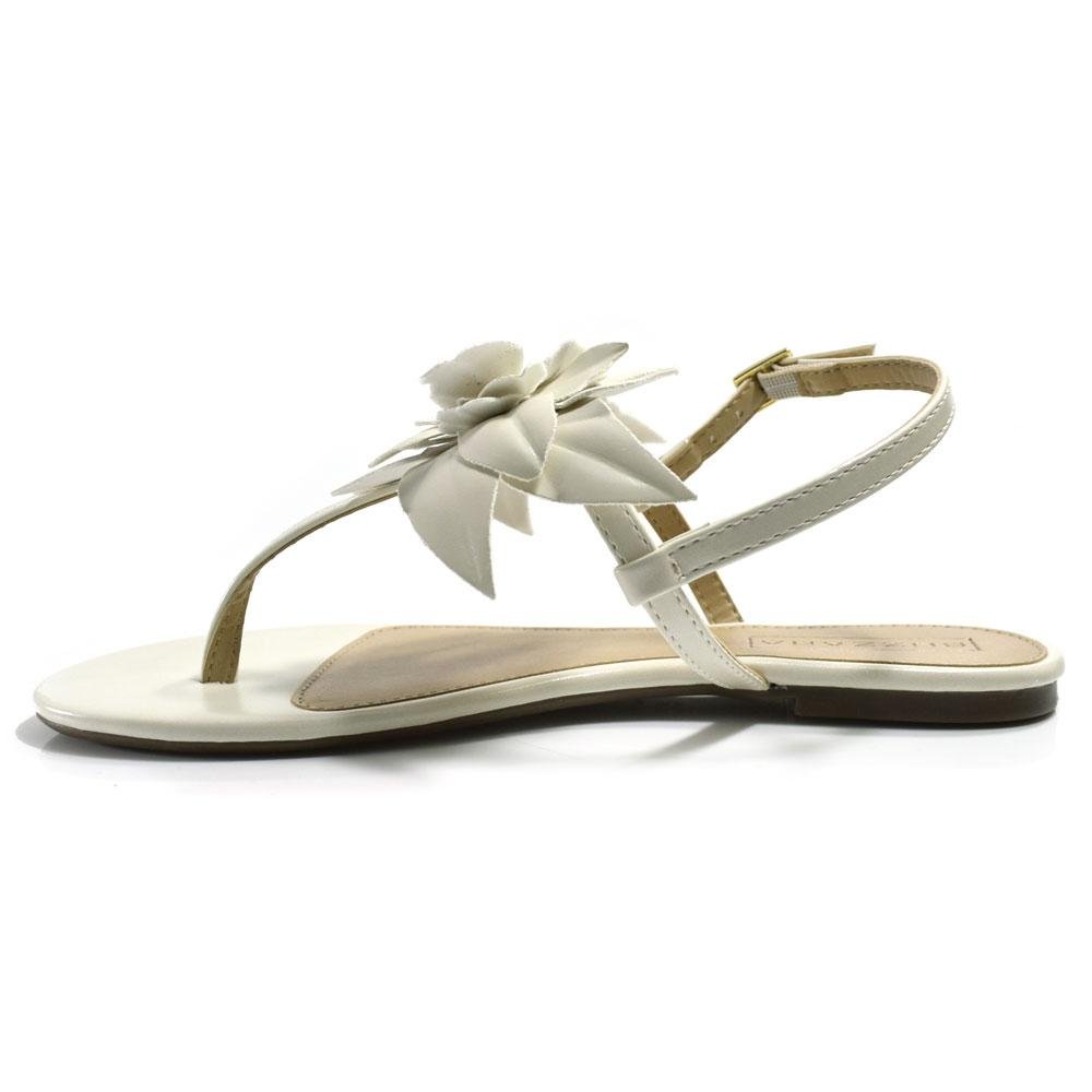 Sandália Flat Feminina Suzzara M815 Off White 5