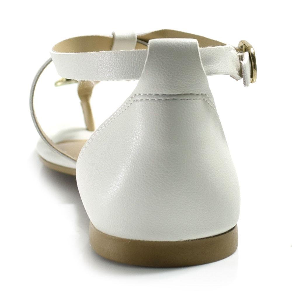 Sandália Rasteira Feminna Dakota Off White 4