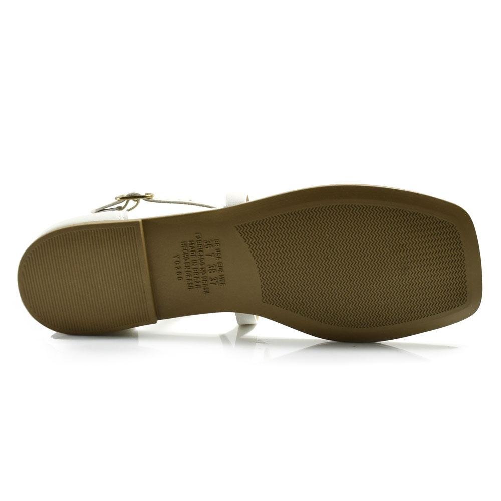 Sandália Rasteira Feminna Dakota Off White 7