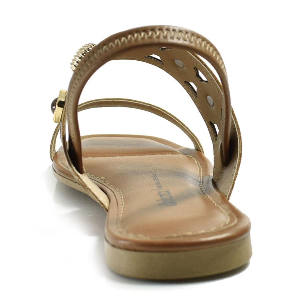 Sandália Rasteira Feminina Dakota Marrom 4