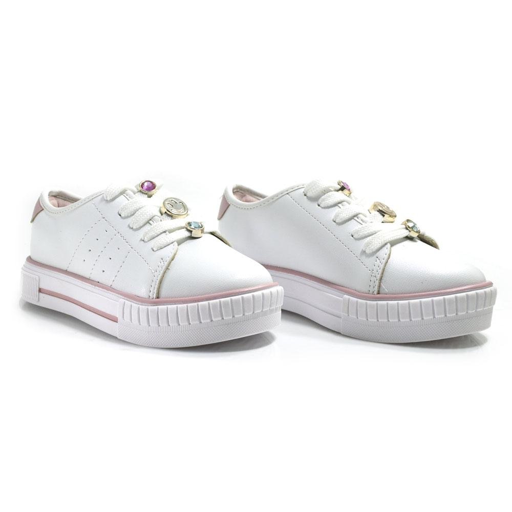 Tênis Infantil de Menina Molekinha do 26 ao 34 Branco 2