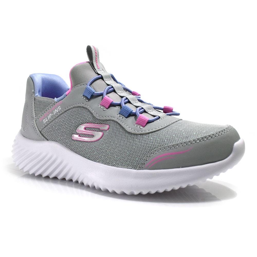 Tênis Infantil Feminino Skechers Bounder Cinza 1