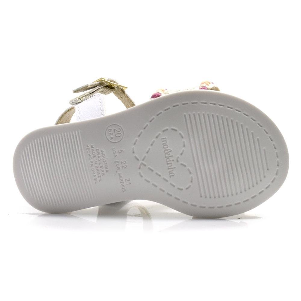 Sandália Infantil de Menina Molekinha do 17 ao 25 Off White 7