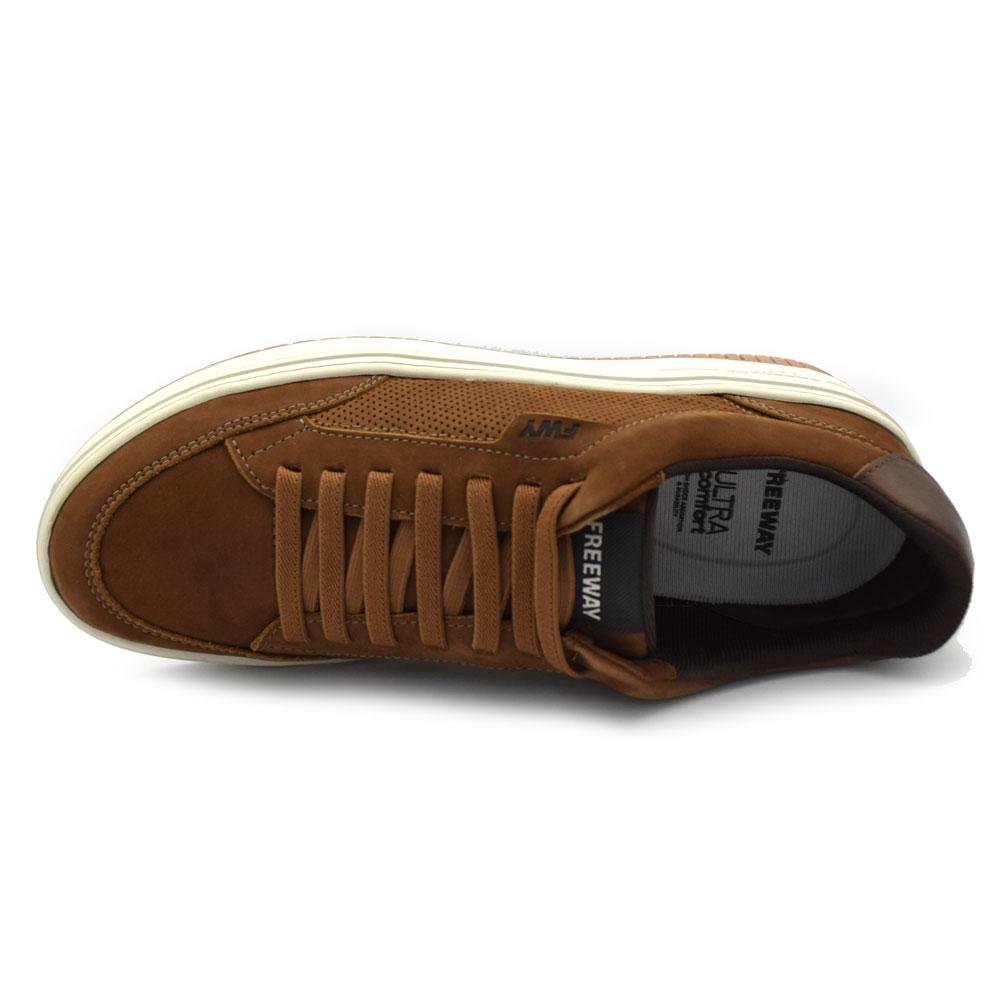 Sapatênis de Couro Masculino Free Way Marrom 6