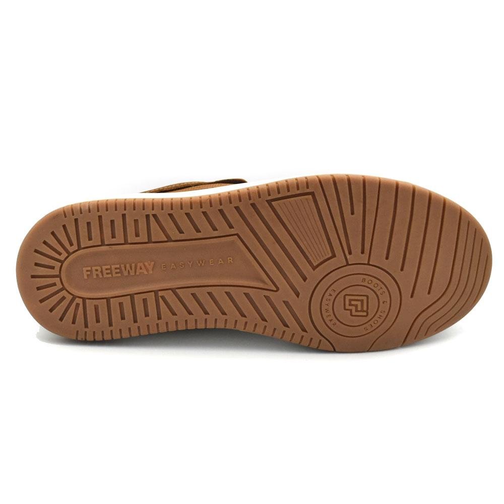 Sapatênis de Couro Masculino Free Way Marrom 7