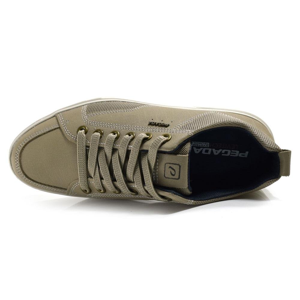 Tênis Casual de Couro Masculino Pegada 111902 Bege 6