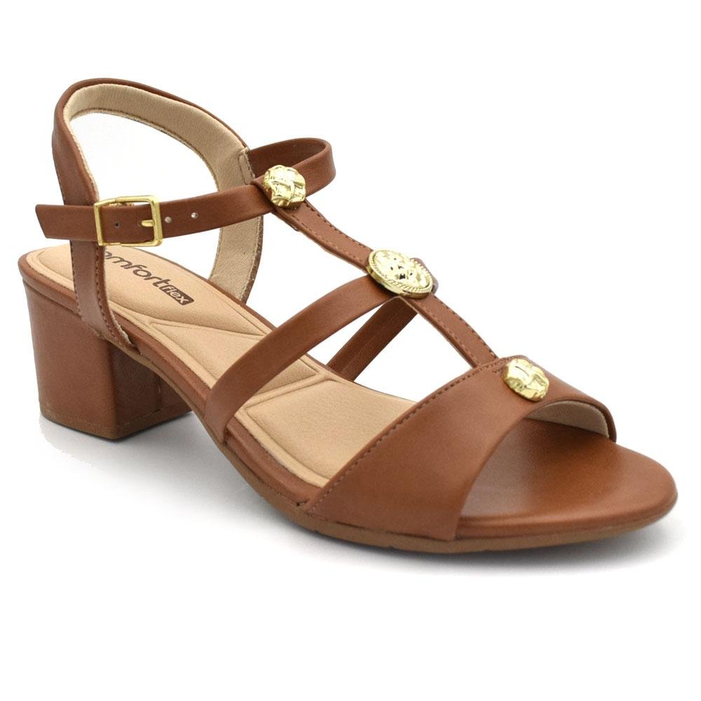 Sandália de Salto Bloco Feminina Comfortflex 2562403