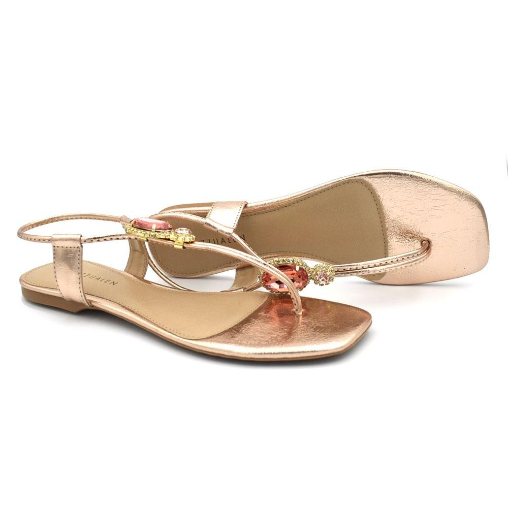 Sandália Rasteira Feminina Cazzualen 31438 Rose Gold 2