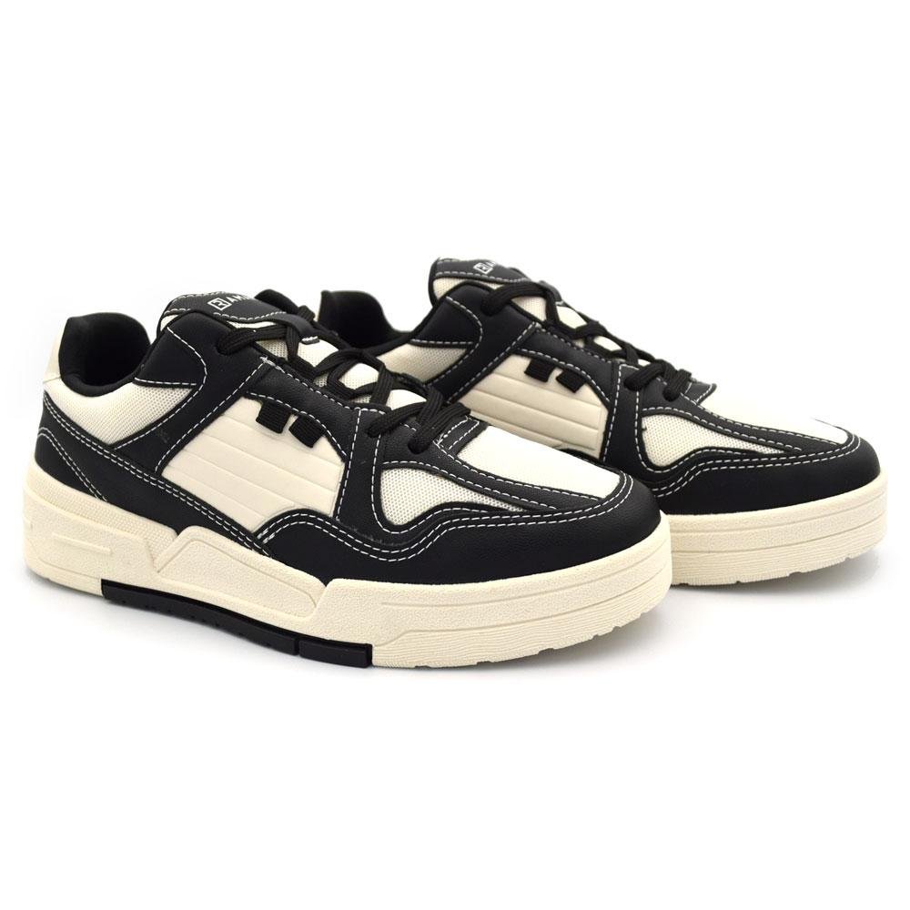 Tênis Casual Feminino Ramarim 2589206 Preto/Bege 2