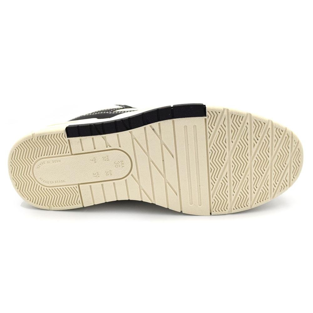 Tênis Casual Feminino Ramarim 2589206 Preto/Bege 7