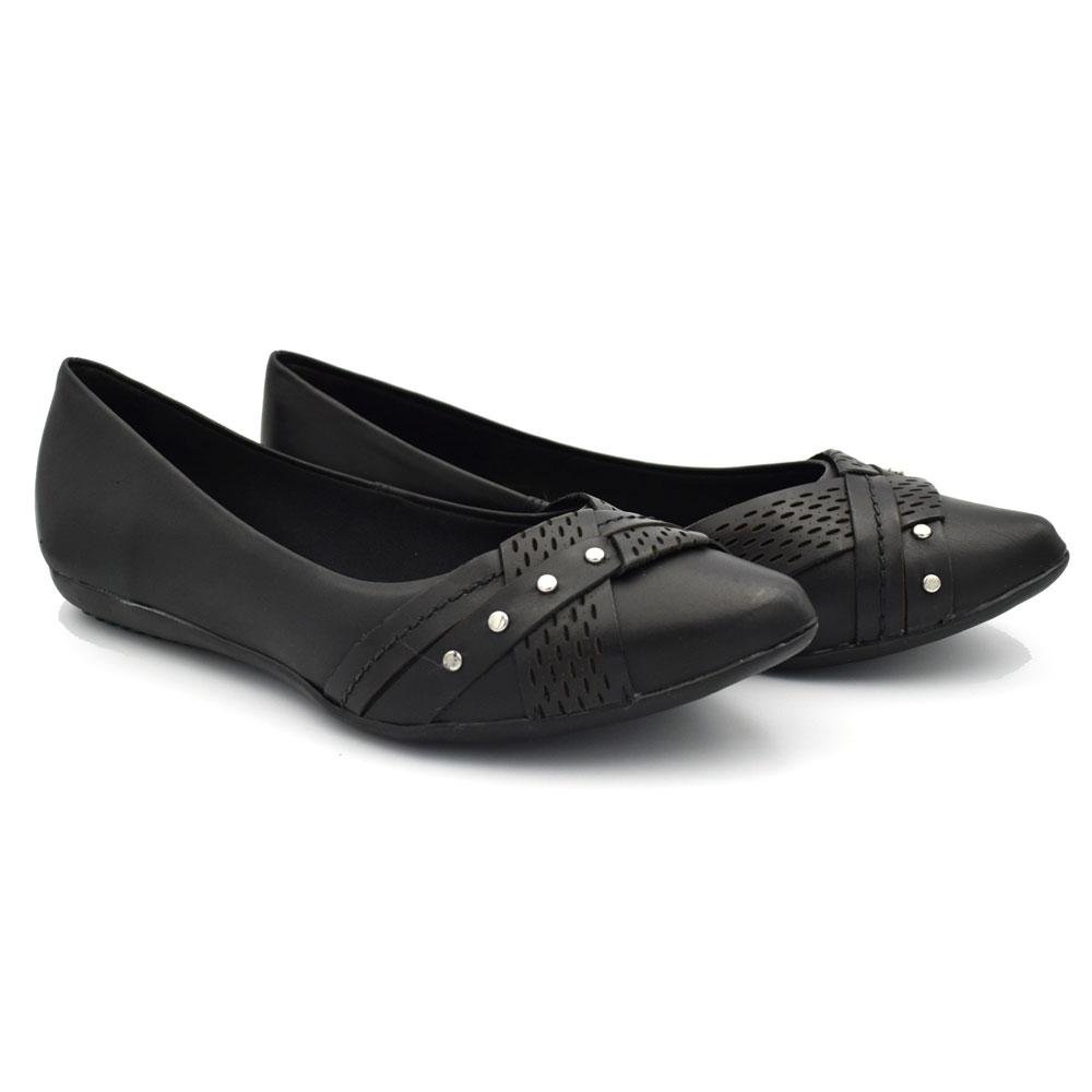 Sapatilha de Couro Feminina Bottero 353329 Preto 5