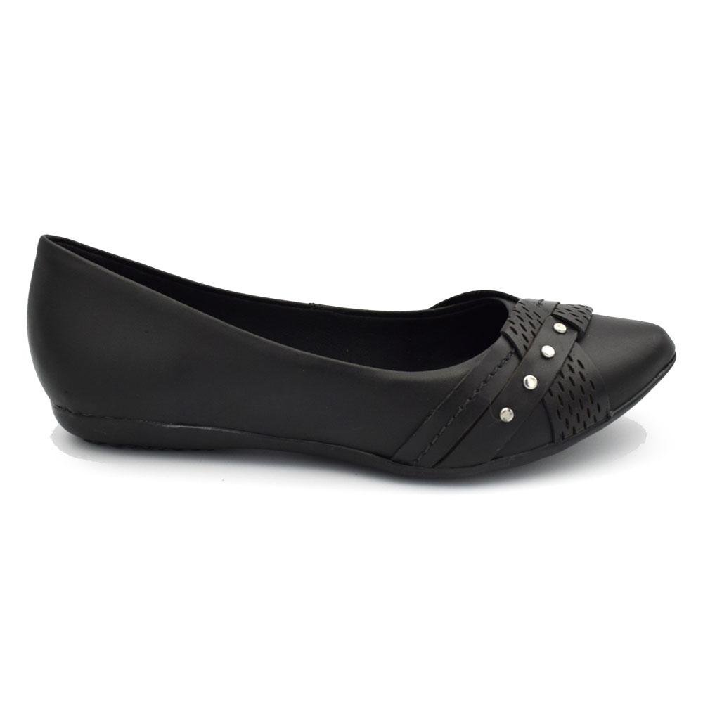 Sapatilha de Couro Feminina Bottero 353329 Preto 6