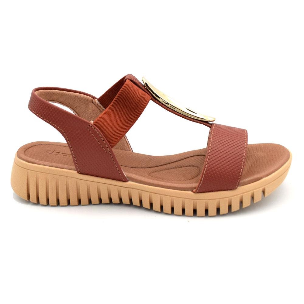 Papete de Couro Feminina Usaflex Marrom 3
