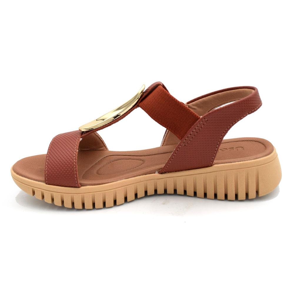 Papete de Couro Feminina Usaflex Marrom 5