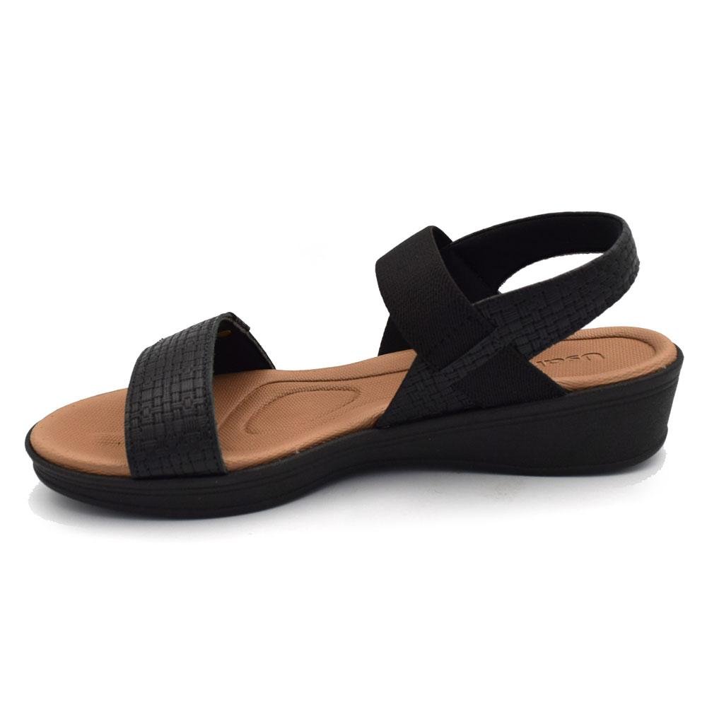 Sandália de Couro Feminina Usaflex Preto 5
