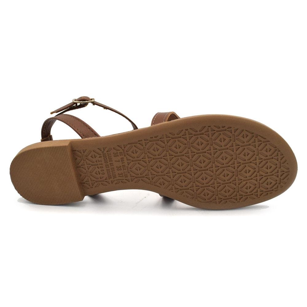 Sandália Rasteira Feminina Mississipi  Marrom 7