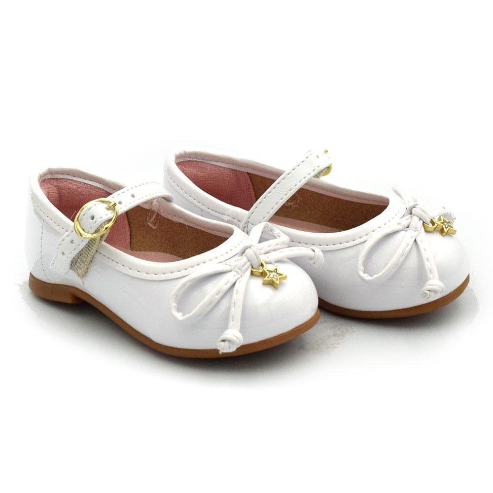 Sapatilha Boneca de Menina Infantil do 17 ao 25 Branco 2