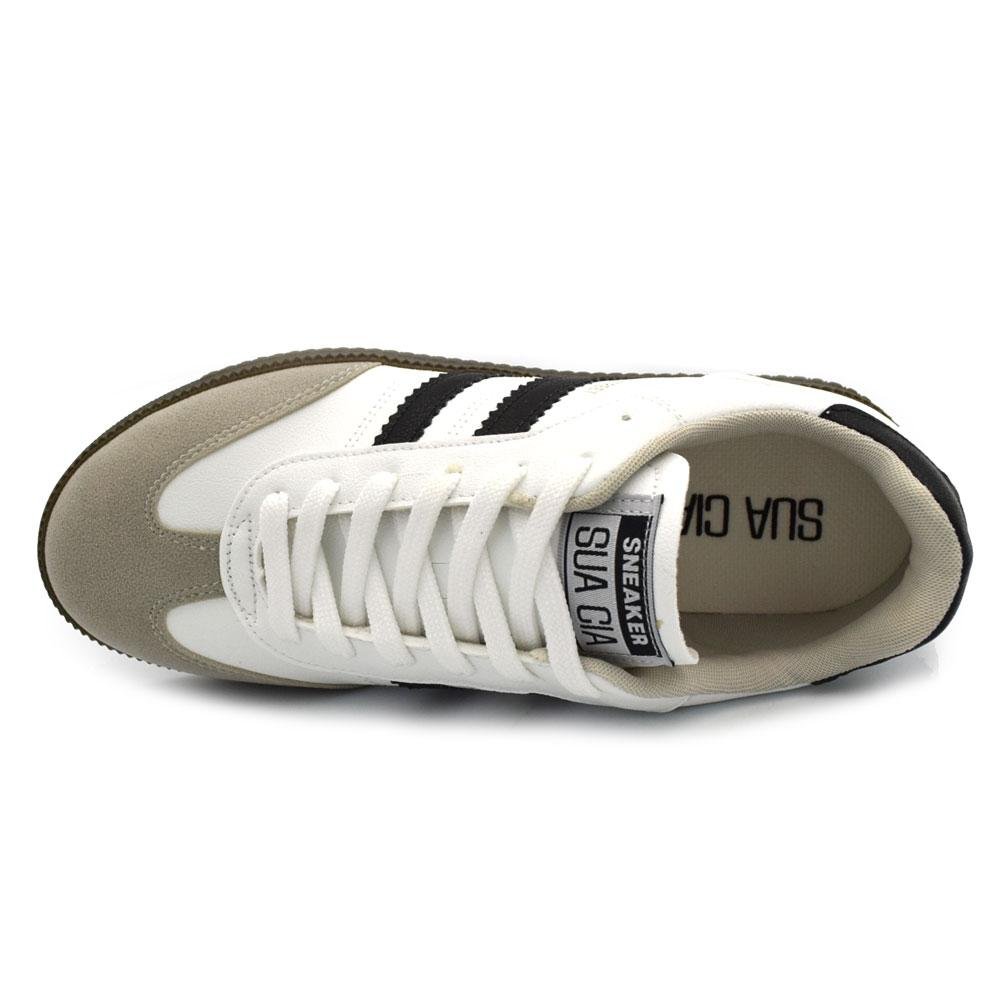 Tênis Casual Feminino Sua Cia Branco/Preto 6