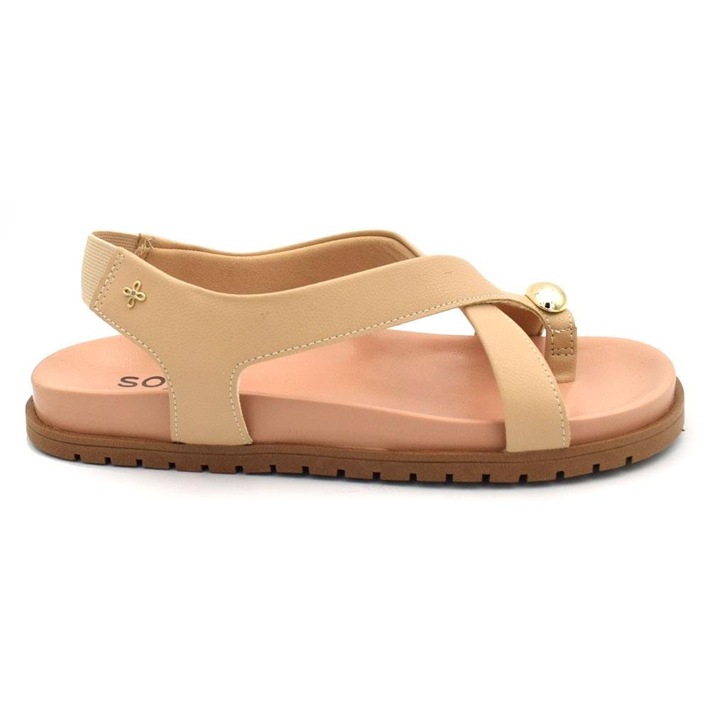 Papete Feminina Softli Bege 3