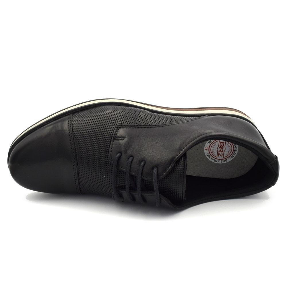 Sapato Social de Couro Masculino BR2 Preto 6