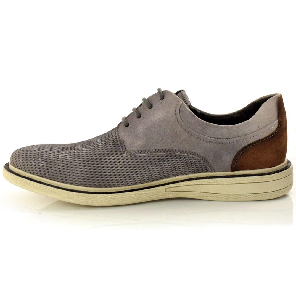 Sapato Social Masculino de Couro Bay 273104 Cinza 5