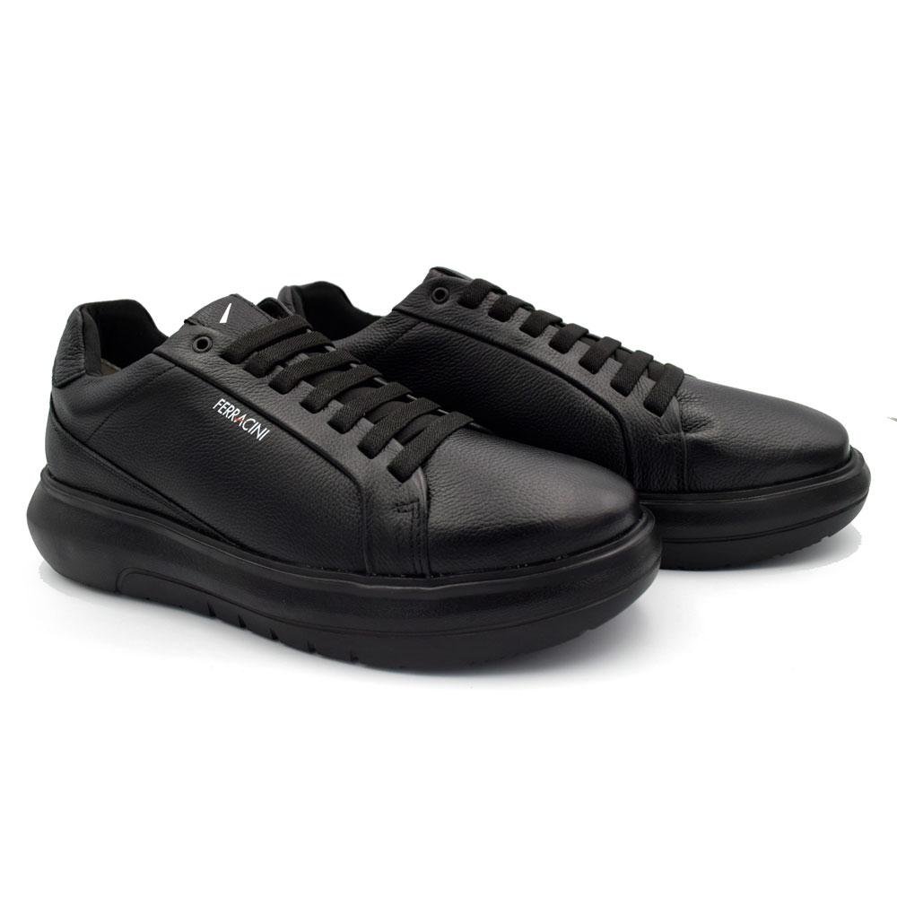 Tênis Casual de Couro Masculino Ferracini Energy Preto 2