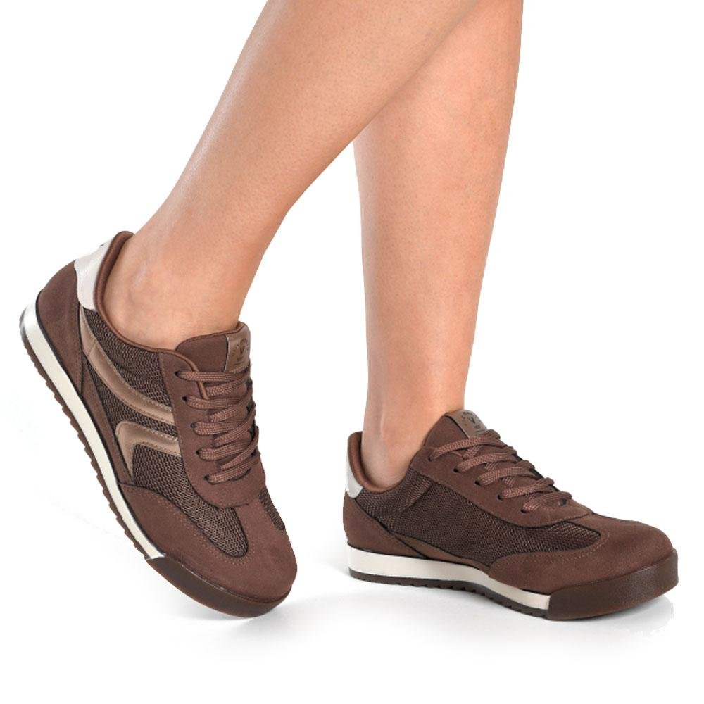 Tênis Casual Feminino Via Marte Marrom 2