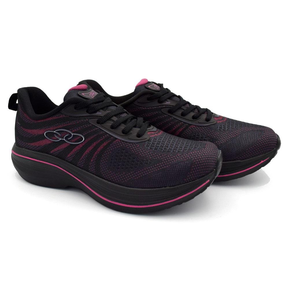 Tênis Feminino Olympikus Bruma Preto/Rosa 2