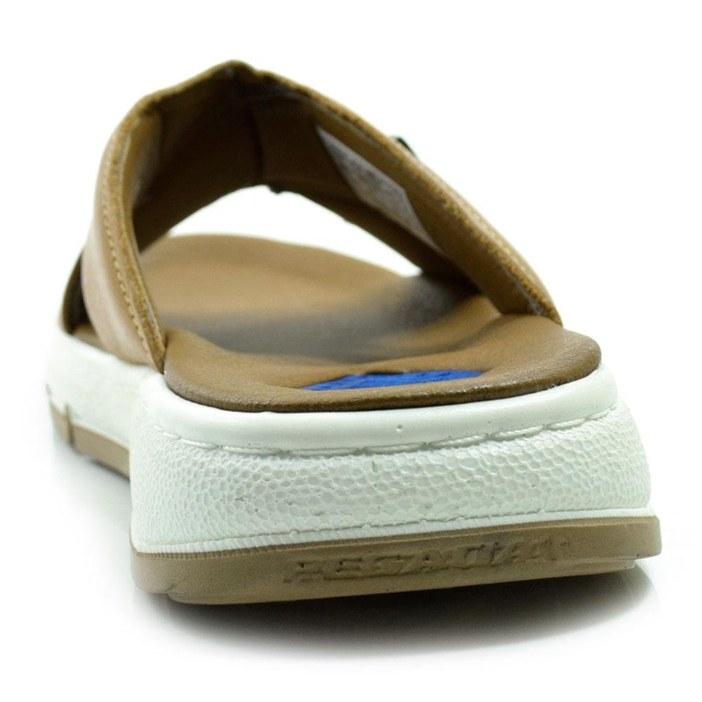 Chinelo Slide de Couro Masculino Pegada 134306 Bege 4