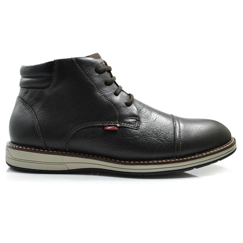 Coturno Masculino de Couro Ferracini Kingston 6153 Preto 3