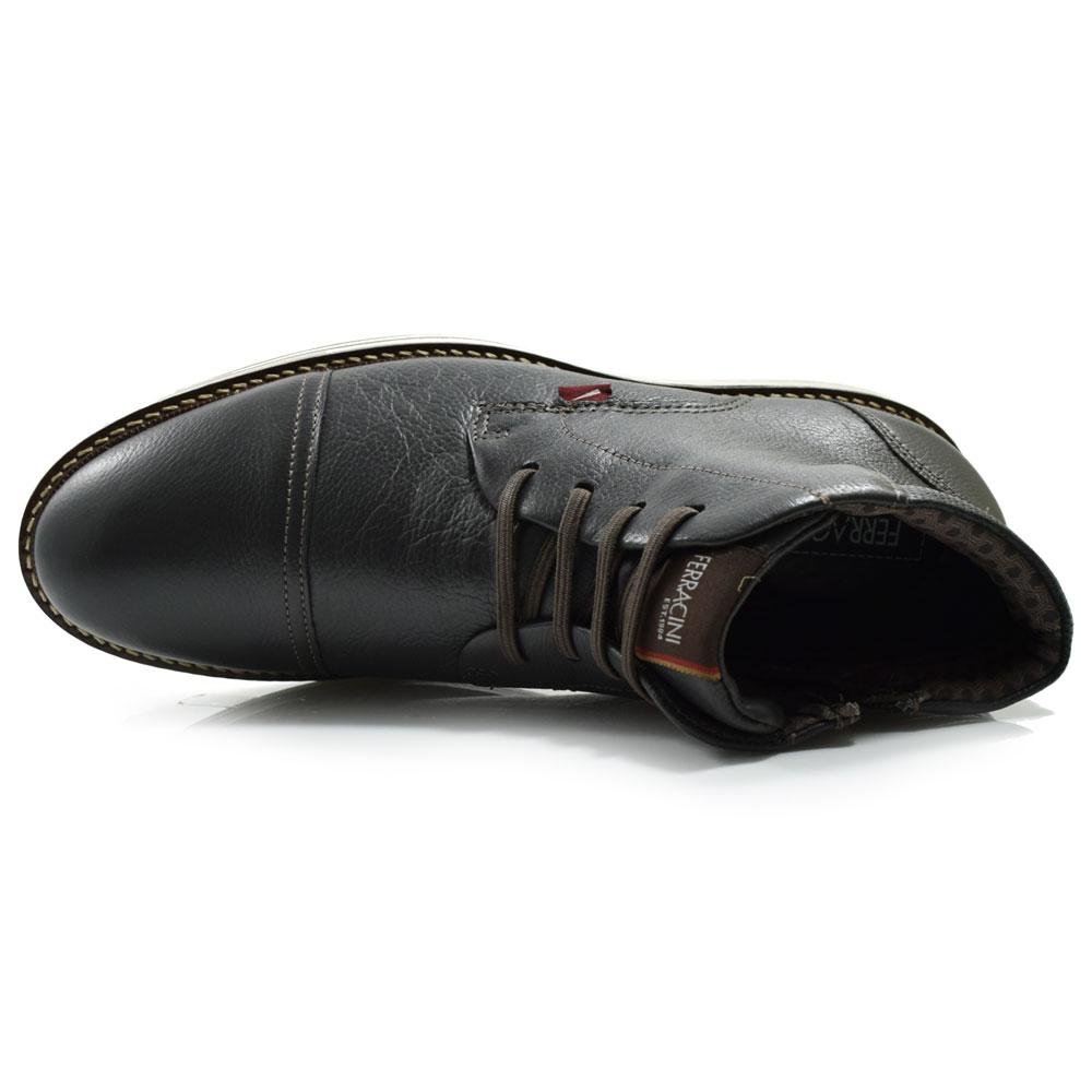 Coturno Masculino de Couro Ferracini Kingston 6153 Preto 6