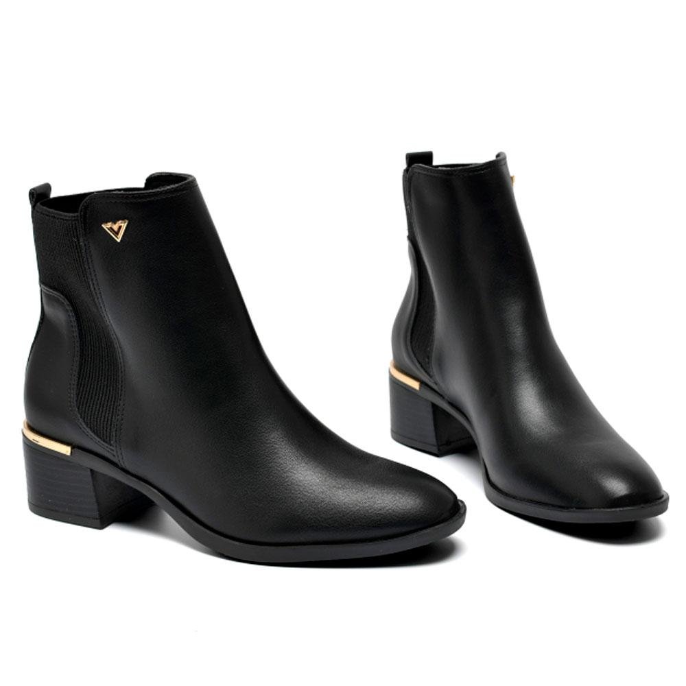 Bota de Cano Curto Feminina Via Marte 098-019-01 Preto 5