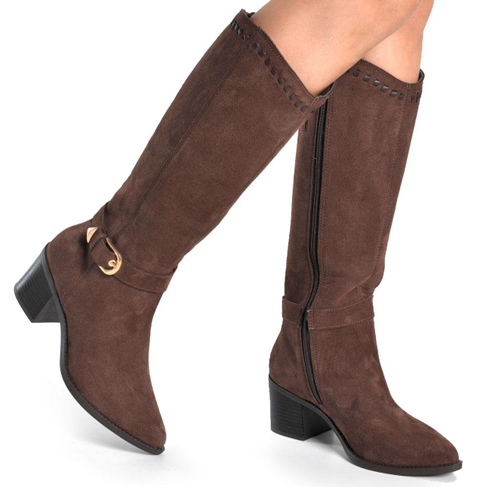 Bota Montaria Feminina Via Marte 355-007-01 Marrom 2