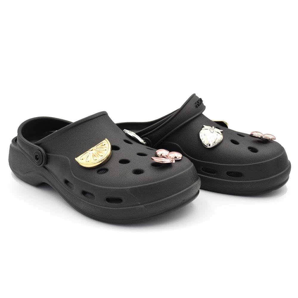 Babuche Feminino Zaxy Joy Pins 19432 Preto 2