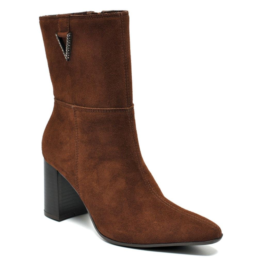 Bota de Cano Médio e Salto Bloco Feminina Via Marte