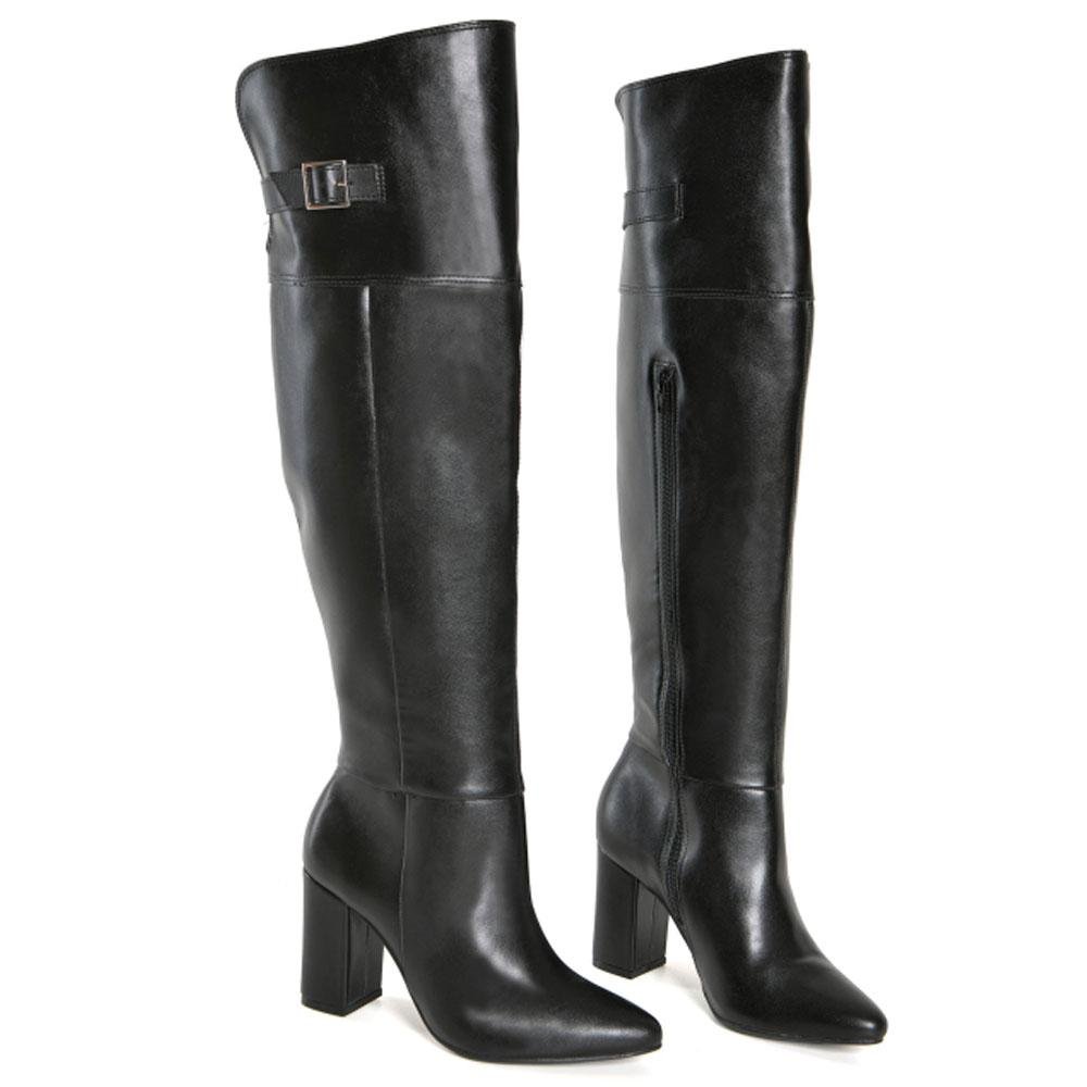 Bota Over the Knee Feminina Via Marte 021-032-01 Preto 5