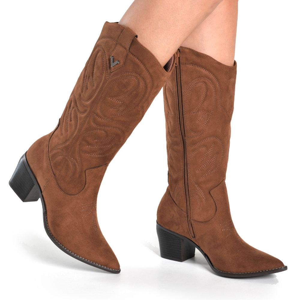 Bota Texana Feminina Via Marte 054-018-01 Marrom 2
