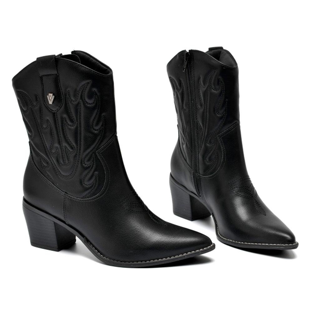 Bota Texana Feminina Via Marte 054-014-01 NP Preto 5