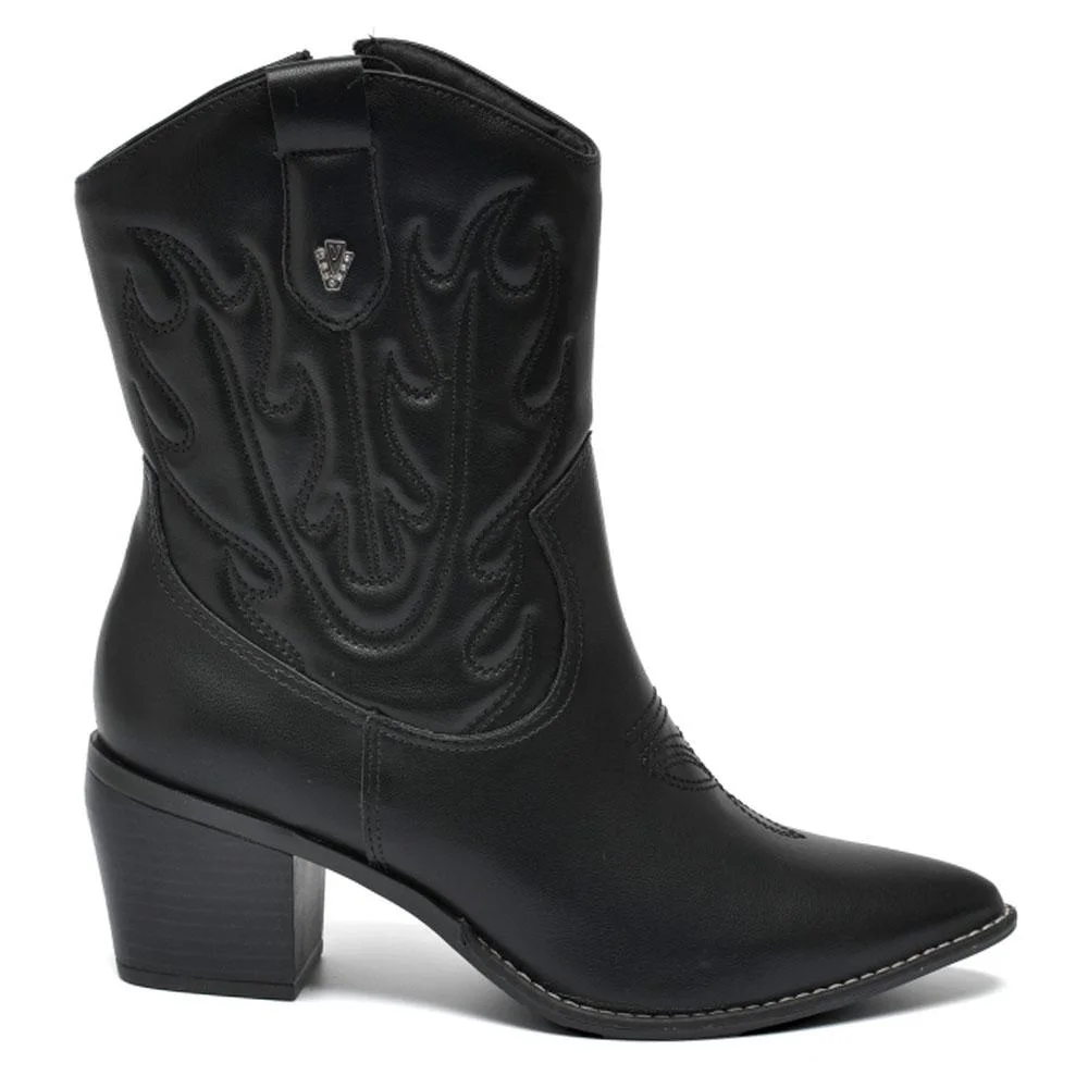 Bota Texana Feminina Via Marte 054-014-01 NP Preto 3
