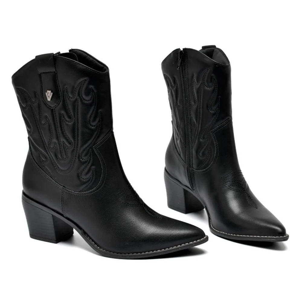 Bota Texana Feminina Via Marte 054-014-01 NP Preto 5