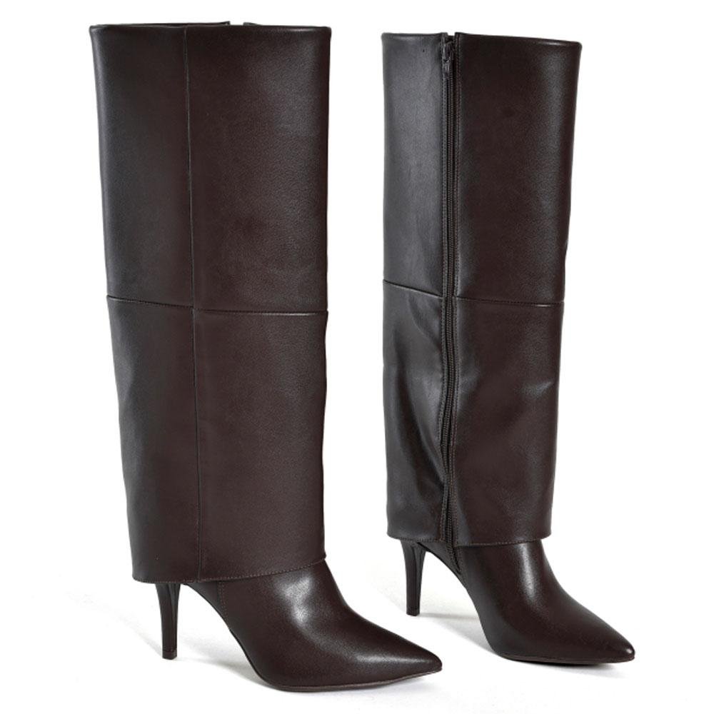 Bota de Lapela e Cano Alto Via Marte Marrom 5