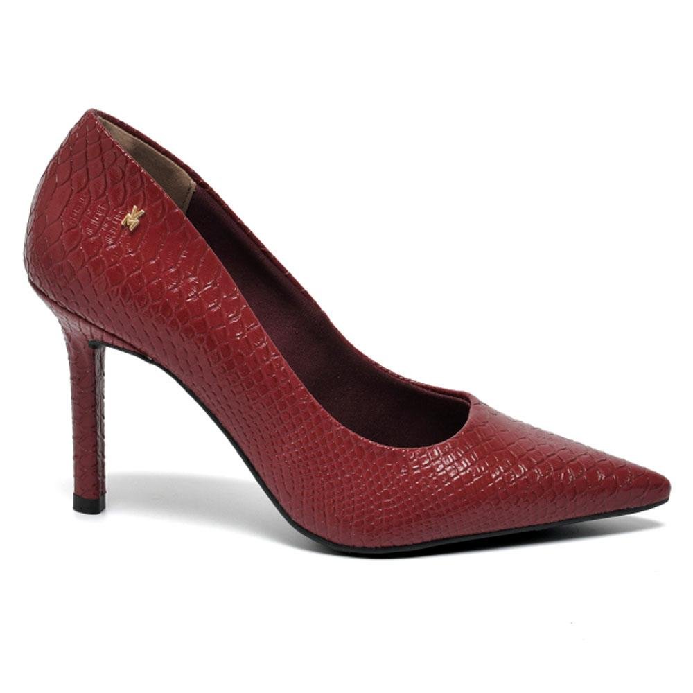 Scarpin de Salto Alto Feminino Via Marte Bordô 3
